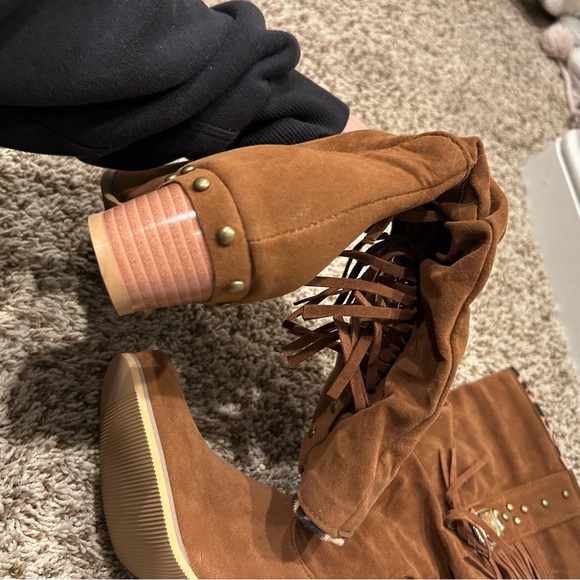 Brown Suede Women's Boots - Picture 9 of 13